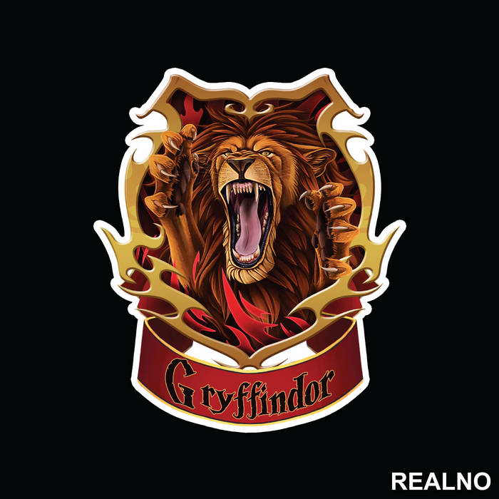 Gryffindor Red Banner - Harry Potter - Nalepnica