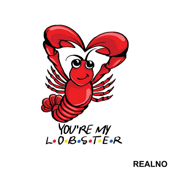 Cute Lobster Heart - Friends - Prijatelji - Nalepnica