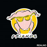 Chicken With Glasses - Friends - Prijatelji - Nalepnica