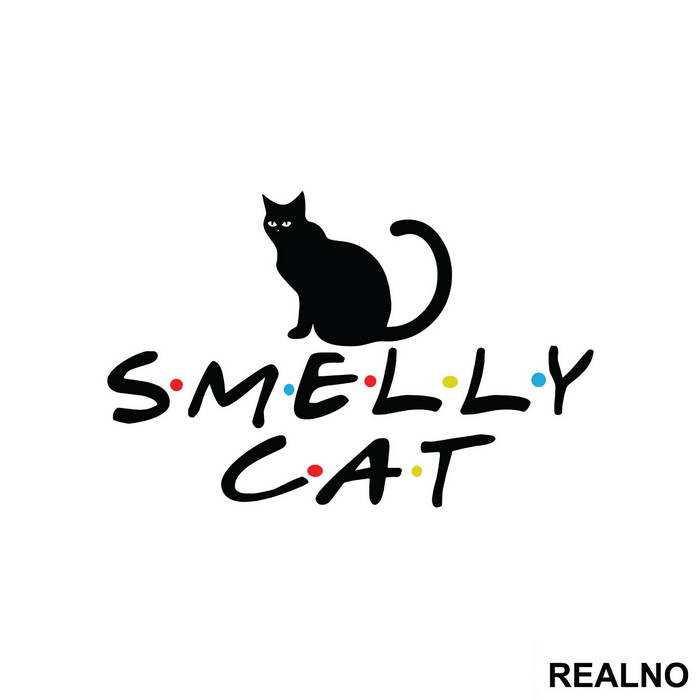 Smelly Cat Sitting - Friends - Prijatelji - Nalepnica