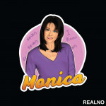 Monica Pink Circle - Friends - Prijatelji - Nalepnica