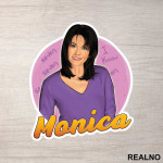 Monica Pink Circle - Friends - Prijatelji - Nalepnica