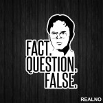Head Outline - Fact Question False - The Office - Nalepnica
