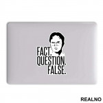 Head Outline - Fact Question False - The Office - Nalepnica
