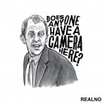 Illustration - Does Anyone Have A Camera Here - The Office - Nalepnica