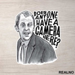 Illustration - Does Anyone Have A Camera Here - The Office - Nalepnica