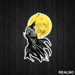 Yellow Moon At Night - Batman - Nalepnica