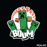 Creepers - SSSSS BOOM - Minecraft - Nalepnica