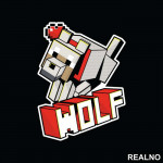 Wolf - Minecraft - Nalepnica