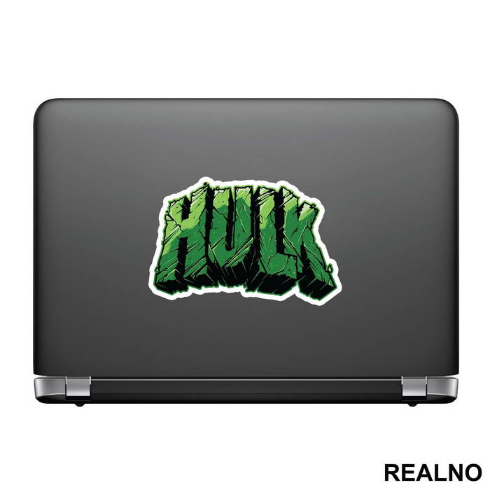 Green Text Logo - Hulk - Avengers - Nalepnica