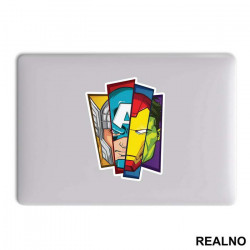4 Faces - Thor - Captain America - Iron Man - Hulk - Avengers - Nalepnica 4 Faces - Thor - Captain America - Iron Man - Hulk - Avengers - Nalepnica