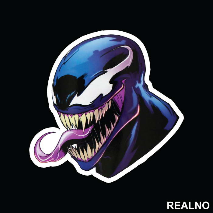 Head Illustration - Venom - Nalepnica