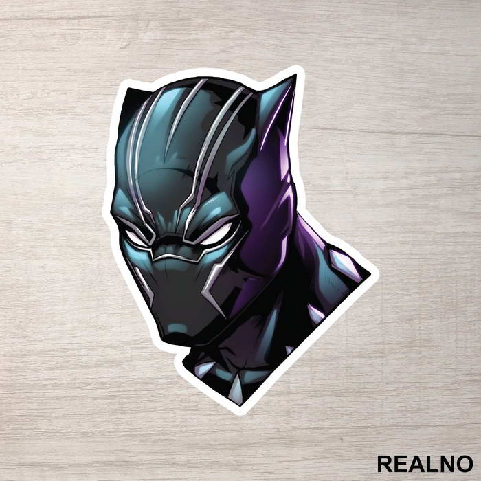 Head Illustration - Black Panther - Avengers - Nalepnica