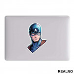 Head Illustration - Captain America - Avengers - Nalepnica