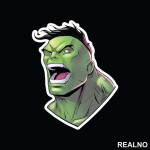 Head Illustration - Hulk - Avengers - Nalepnica