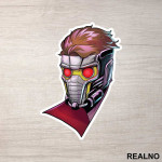 Head Illustration - Star Lord - Guardians Of The Galaxy - Nalepnica