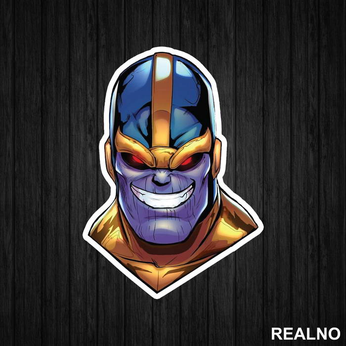 Head Illustration - Thanos - Avengers - Nalepnica