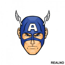 Head Drawing - Captain America - Avengers - Nalepnica