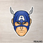 Head Drawing - Captain America - Avengers - Nalepnica