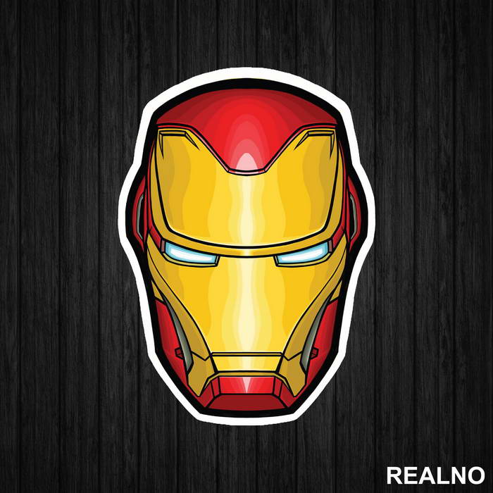 Head Drawing - Iron Man - Avengers - Nalepnica