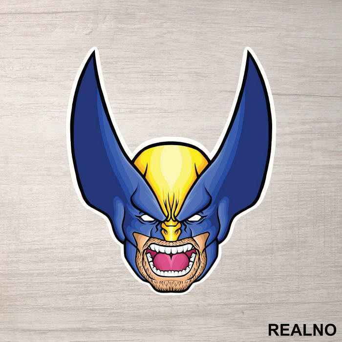 Head Drawing - Wolverine - Avengers - Nalepnica