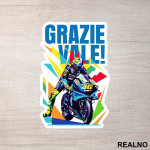 Grazie Vale - Rossi - VR - 46 - MotoGP - Sport - Nalepnica
