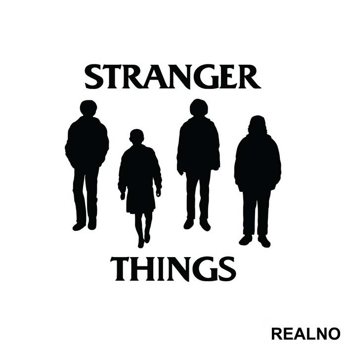 Black Silhouettes - Stranger Things - Nalepnica