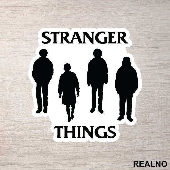 Black Silhouettes - Stranger Things - Nalepnica