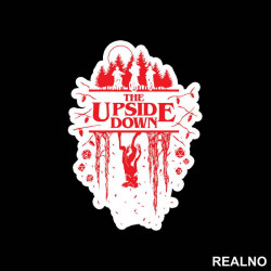 The Upside Down - Red - Stranger Things - Nalepnica The Upside Down - Red - Stranger Things - Nalepnica