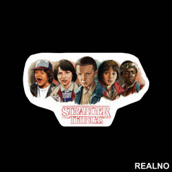 Portrait of the Eleven, Mike, Dustin, Lucas And Will - Stranger Things - Nalepnica Portrait of the Eleven, Mike, Dustin, Lucas And Will - Stranger Things - Nalepnica