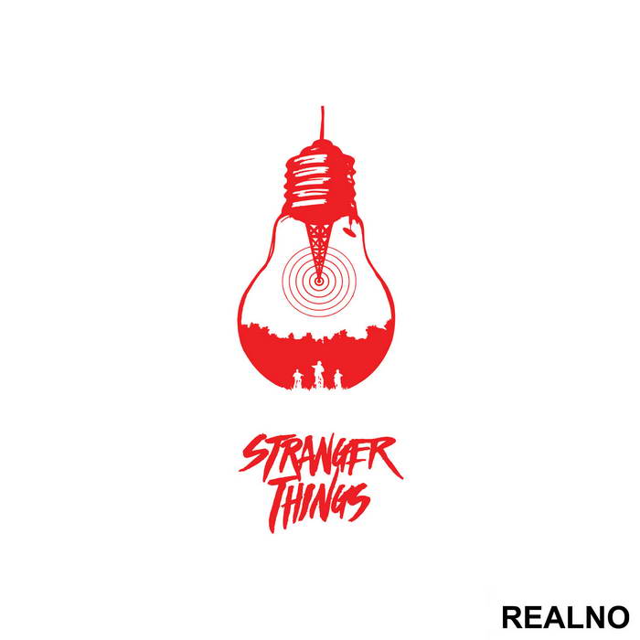 Red Bulb And Signal - Stranger Things - Nalepnica