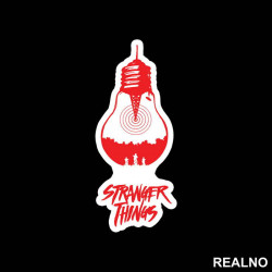 Red Bulb And Signal - Stranger Things - Nalepnica Red Bulb And Signal - Stranger Things - Nalepnica