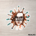 Logo And Elizabeth - Queen's Gambit - Nalepnica Logo And Elizabeth - Queen's Gambit - Nalepnica