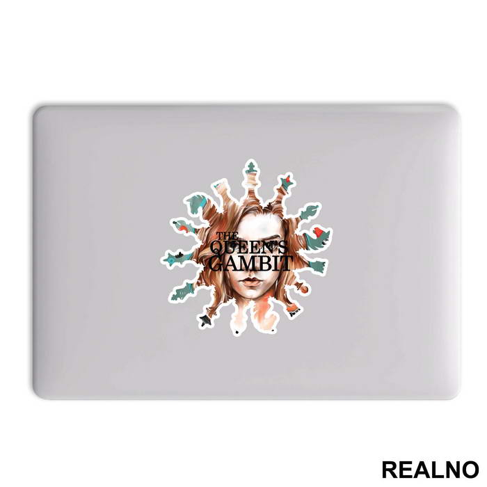 Logo And Elizabeth - Queen's Gambit - Nalepnica Logo And Elizabeth - Queen's Gambit - Nalepnica