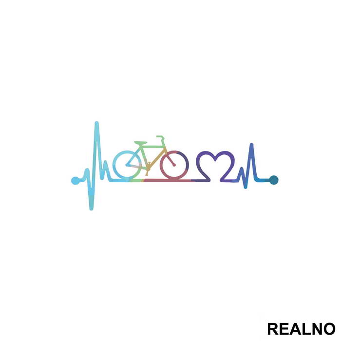 Heartbeat - Color - Bickilovi - Bike - Nalepnica
