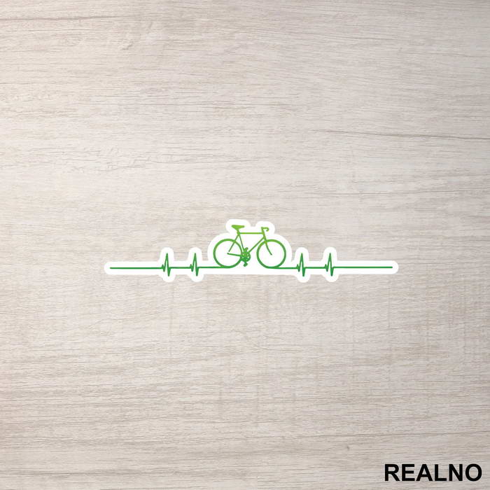Green Heartbeat - Bickilovi - Bike - Nalepnica