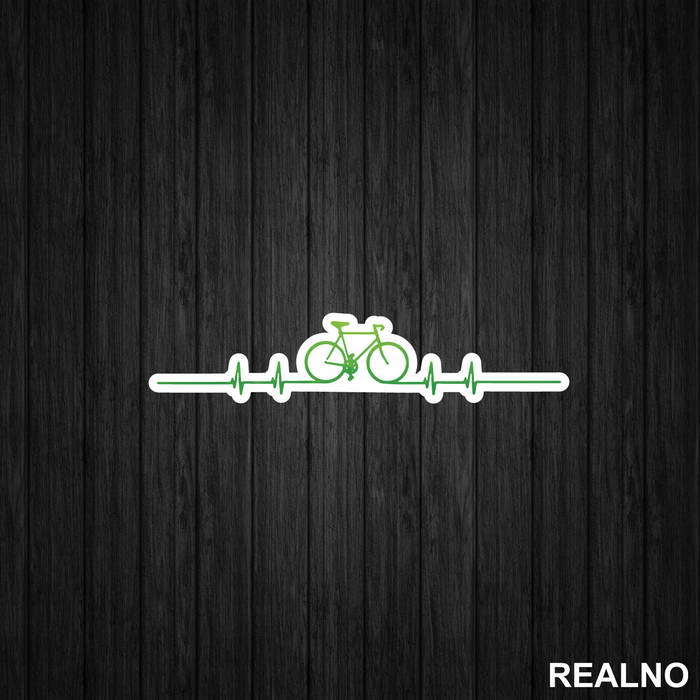 Green Heartbeat - Bickilovi - Bike - Nalepnica