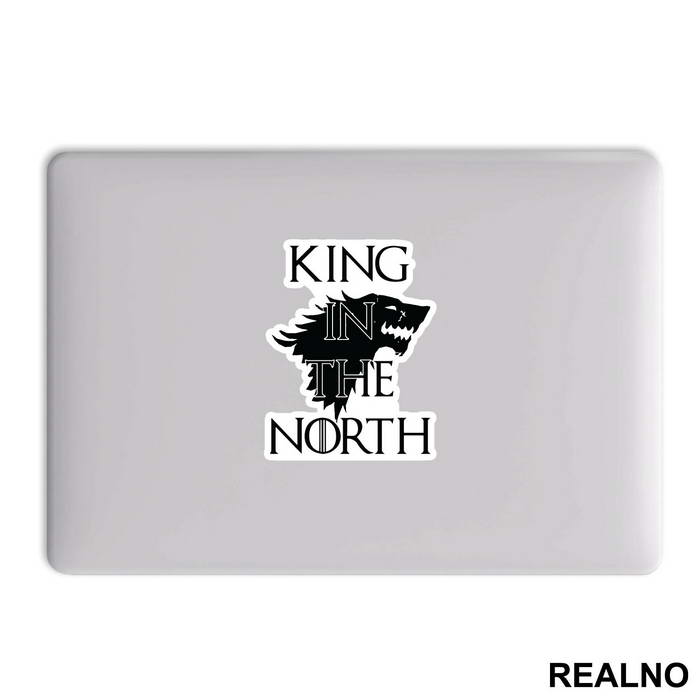 King In The North - House Stark - Game Of Thrones - GOT - Nalepnica