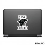 King In The North - House Stark - Game Of Thrones - GOT - Nalepnica