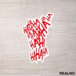 Red Hahaha - Joker - Nalepnica