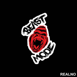 Beast Mode - Red Gorilla - Trening - Nalepnica Beast Mode - Red Gorilla - Trening - Nalepnica