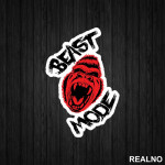 Beast Mode - Red Gorilla - Trening - Nalepnica