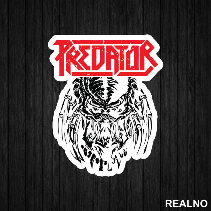 Logo And Head - Predator - Nalepnica