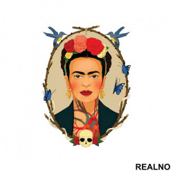 I never paint dreams or nightmares. I paint my own reality - Frida Kahlo - Nalepnica I never paint dreams or nightmares. I paint my own reality - Frida Kahlo - Nalepnica