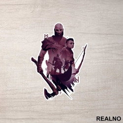 Purple - Ship - God Of War - Nalepnica