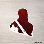 Red Silhouette - God Of War - Nalepnica