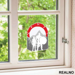 Mountains - God Of War - Nalepnica