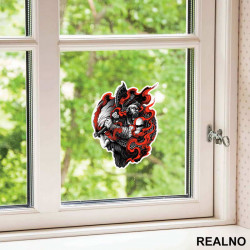 Red Smoke - Kratos - God Of War - Nalepnica