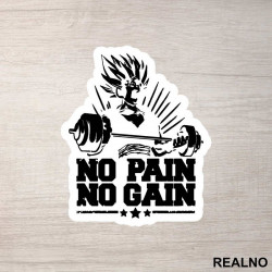 No Pain - No Gain - Goku - Dragon Ball - Nalepnica No Pain - No Gain - Goku - Dragon Ball - Nalepnica