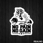 No Pain - No Gain - Goku - Dragon Ball - Nalepnica